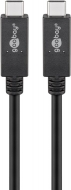 USB-C 3.2 Gen2x2 Kaapeli, 50cm USB-PD 5A 100W USB-C/USB-C