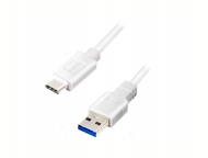 USB-välikaapeli 3.2 USB A / USB C 0.5m,valkoinen